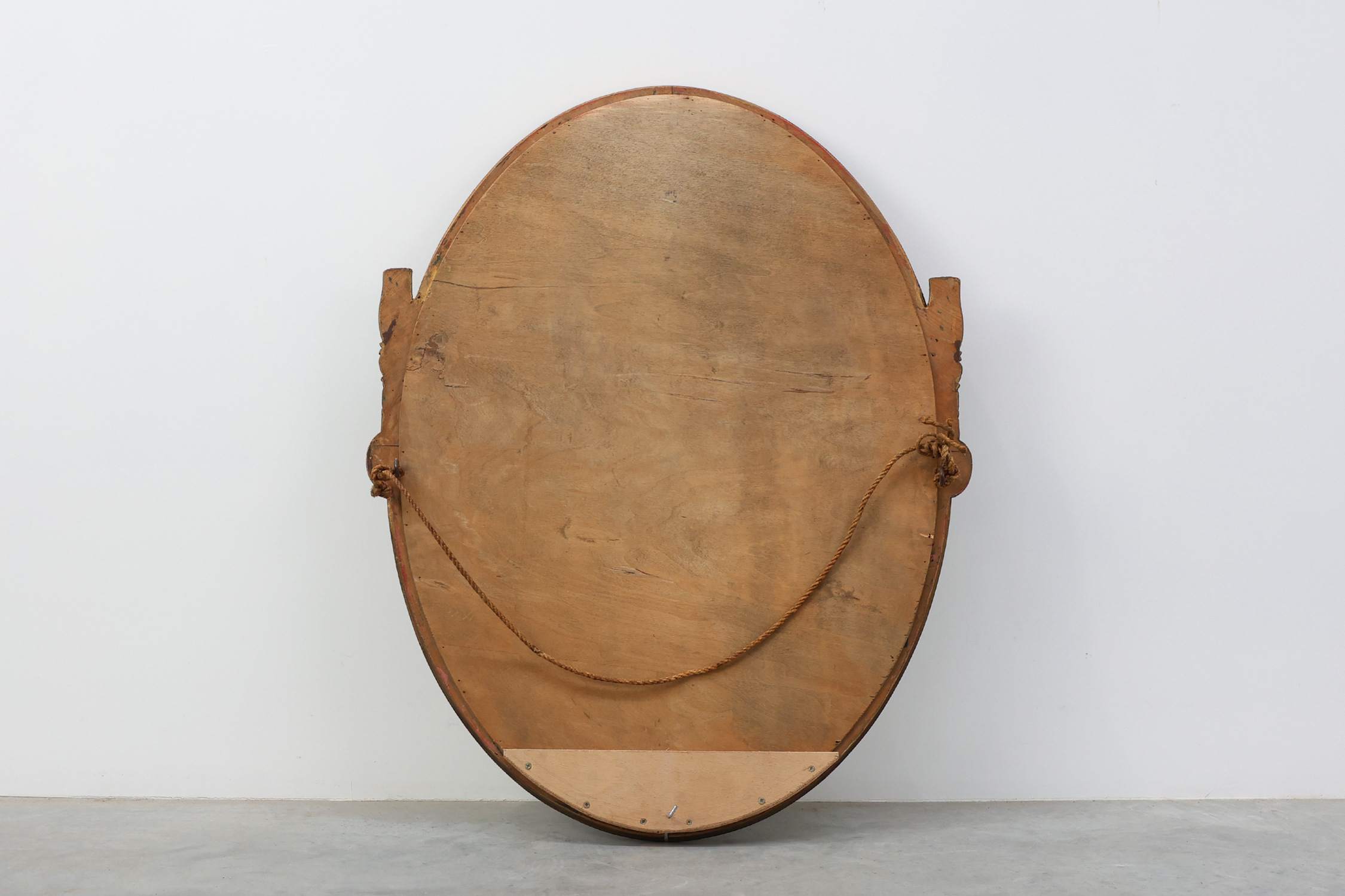 French oval gilded oak  carved art deco mirror, ca. 1925thumbnail